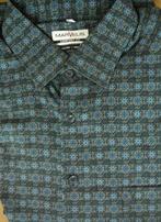 blauw/groen OVERHEMD l.m. maat 44 Marvelis, Overige kleuren, Marvelis, Verzenden, Zo goed als nieuw