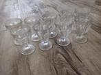 Prachtige vintage ijsglazen, 9x ijsglas, dessert glas set., Ophalen of Verzenden