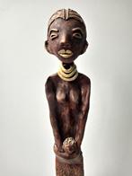 Afrikaans beeld moeder met kind, Antiek en Kunst, Kunst | Beelden en Houtsnijwerken, Ophalen of Verzenden