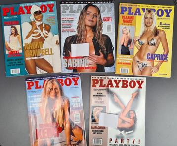 Playboy 2000, 5 st, compleet, goede staat, Naomi Campbell beschikbaar voor biedingen