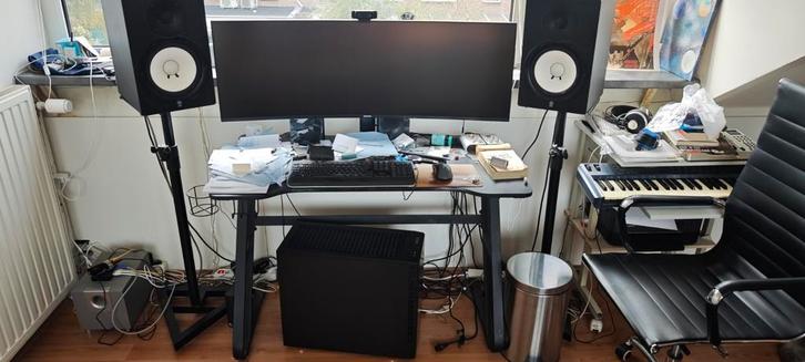 Computertafel - Bureau, Huis en Inrichting, Bureaus, Gebruikt, Ophalen