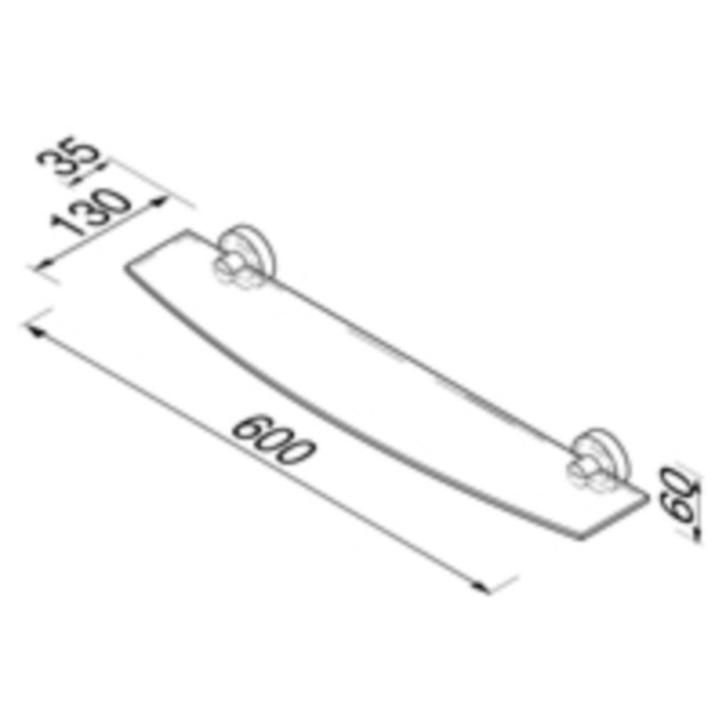 Geesa Luna Planchet Chroom, Doe-het-zelf en Verbouw, Sanitair, Nieuw, Chroom, Glas, Ophalen of Verzenden