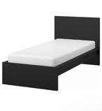 Ikea bed Malm, Huis en Inrichting, Ophalen, 90 cm, Eenpersoons, Zwart
