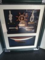 PRACHTIGE MARITIEM 3D DIORAMA SHOWCASE 47X37 CM TOPSTAAT, Antiek en Kunst, Ophalen of Verzenden