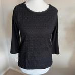 Dorothy Perkins shirtje zwart met kant maat S 36 driekwart, Zwart, Ophalen of Verzenden, Zo goed als nieuw, Korte mouw