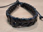zwarte armband leer nr. 46, Sieraden, Tassen en Uiterlijk, Armbanden, Ophalen of Verzenden, Nieuw, Zwart, Leer
