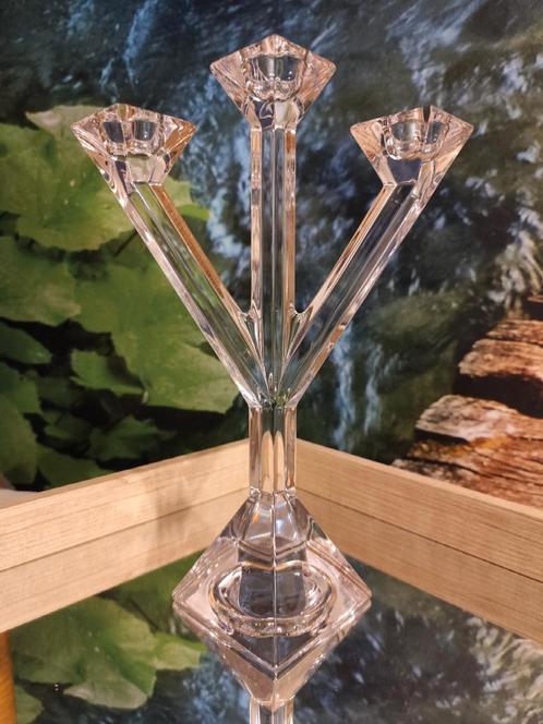 Schitterende Villeroy en Boch kristallen kandelaar 3 arms, Antiek en Kunst, Antiek | Glas en Kristal, Ophalen of Verzenden