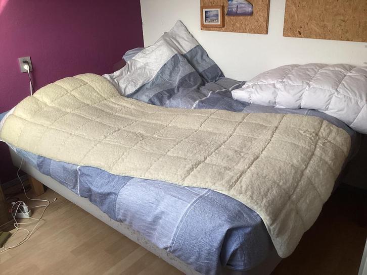 Schapenwollen matrasdek, Huis en Inrichting, Slaapkamer | Beddengoed, Zo goed als nieuw, Overige typen, Eenpersoons, Ophalen of Verzenden