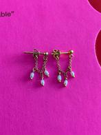 ✨✨Anna Nina oorbellen  2x  goud 14 karaat cosmic dust parel, Sieraden, Tassen en Uiterlijk, Oorbellen, Ophalen of Verzenden, Goud