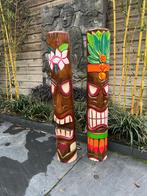 Houtsnijwerk Tiki art totempaal massief Leuk voor mancave, Ophalen of Verzenden