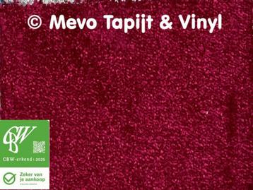 Frisé Tapijt, Rood, Lengte 7.20x 4 mtr, gratis staal beschikbaar voor biedingen