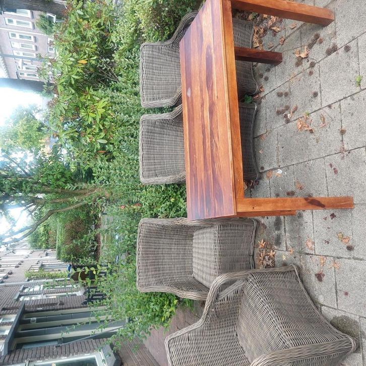 4 supersterke zware tuinstoelen van het merk Pure, Tuin en Terras, Tuinstoelen, Gebruikt, Kunststof, Ophalen
