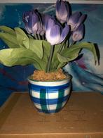 Vaasje met kunstbloemen, Ophalen of Verzenden, Zo goed als nieuw