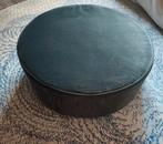 Woood poef donkergroen velvet d79cmxh26 cm, Ophalen, Rond, Minder dan 50 cm, Zo goed als nieuw