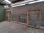 2 veluxramen plus bijbehoren, Doe-het-zelf en Verbouw, Gebruikt, Raamkozijn, Inclusief glas, 75 tot 150 cm