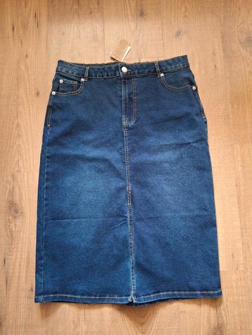 Rechte jeansrok overknee XL nieuw donker denim  beschikbaar voor biedingen