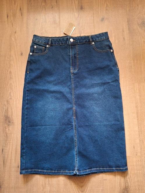 Rechte jeansrok overknee XL nieuw donker denim, Kleding | Dames, Rokken, Nieuw, Maat 42/44 (L), Blauw, Onder de knie, Ophalen of Verzenden