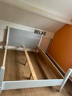 Gratis 2-persoons bed (140x200) Halsteren, Huis en Inrichting, Slaapkamer | Bedden, Ophalen, Gebruikt, Wit, 140 cm