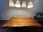 Nieuwe mango houten boomstam eettafel / live edge, 150 tot 200 cm, Nieuw, Ophalen of Verzenden, Vier personen