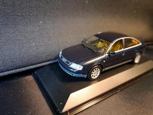 Audi A6 Saloon 1:43 - 1997 - Blue Metallic, Hobby en Vrije tijd, Modelauto's | 1:43, Nieuw, Auto, MiniChamps, Ophalen