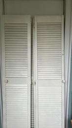 4 louvredeuren louvre deuren wit met scharnier, Huis en Inrichting, Woonaccessoires | Kamerschermen, Ophalen of Verzenden, Zo goed als nieuw