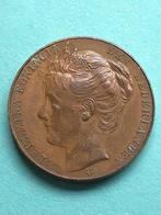 Penning inhuldiging koningin Wilhelmina 6 september 1898, Postzegels en Munten, Verzenden, Brons, Nederland