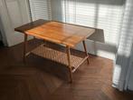 Vintage Koffietafel met Rotan - Mid Century Stijl, Huis en Inrichting, Tafels | Bijzettafels, Gebruikt, Mid century, 75 cm of meer