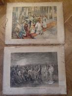 2 mooie oude schoolpaten van IJkema, Antiek en Kunst, Ophalen