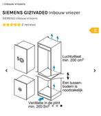 Siemens GI21VADEO inbouw vriezer, Witgoed en Apparatuur, Nieuw, Vrieskast, Inbouw, Ophalen