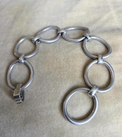 Mooie zilveren (835) massieve DESIGN armband, Sieraden, Tassen en Uiterlijk, Armbanden, Zo goed als nieuw, Zilver, Zilver, Ophalen