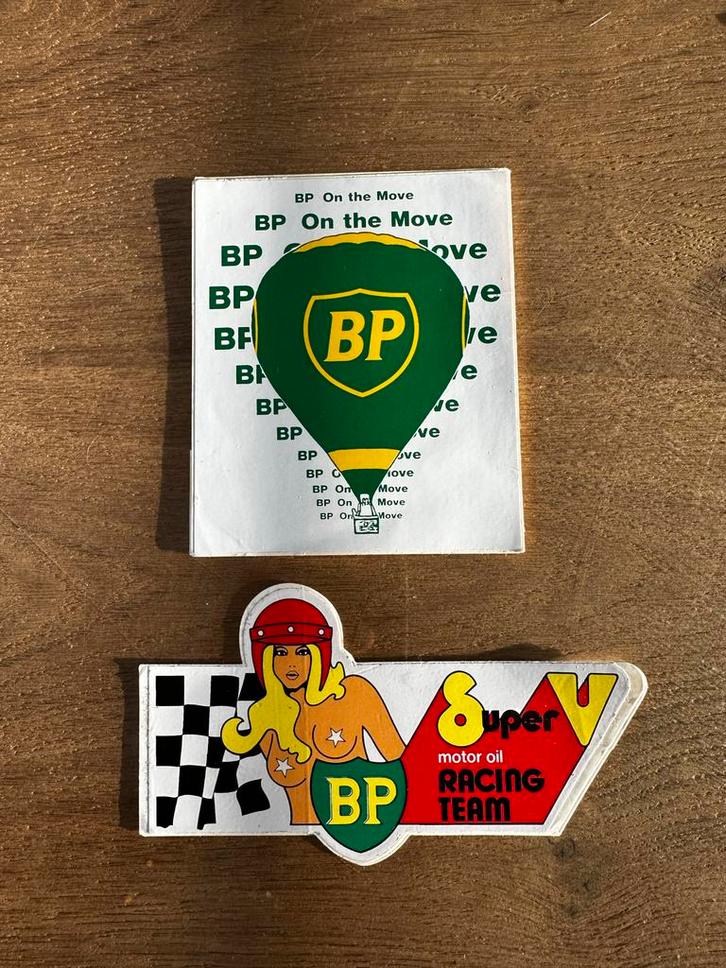 Vintage BP Stickers - Zeldzaam!, Verzamelen, Stickers, Gebruikt, Ophalen of Verzenden