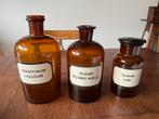 3 glazen apotheek potten / flessen, Antiek en Kunst, Ophalen of Verzenden