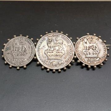 ANTIEK BRITSE ZILVEREN BROCHE 1826 GEORGE IV beschikbaar voor biedingen