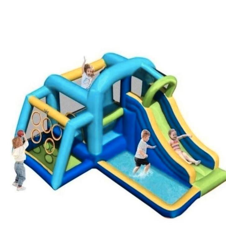 4 in 1 Springkussen te huur € 40, Hobby en Vrije tijd, Feestartikelen | Verhuur, Gebruikt, Overige, Ophalen