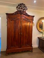 Kuifkast mahonie kast biedermeier 2 deurs kast, Ophalen of Verzenden