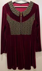 Fluweel rode tuniek / korte jurk geborduurd 40-42 NIEUW, Ophalen of Verzenden, Nieuw, Rood, Boven de knie