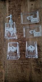 Set toilet met Zeepbakje tandenborstelhouder en zeepdispense, Ophalen of Verzenden, Nieuw, Wit, Overige typen