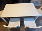White Ikea table with chairs, Huis en Inrichting, Tafels | Eettafels, Ophalen, 100 tot 150 cm, 50 tot 100 cm, Zo goed als nieuw
