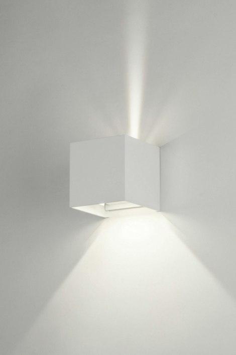 5x Vierkante wandlamp led, binnen en buiten lumidora 73474, Huis en Inrichting, Lampen | Wandlampen, Nieuw, Kunststof, Ophalen of Verzenden