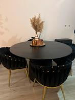 Eettafel en eetkamerstoelen, Ophalen, 100 tot 150 cm, Rond, 50 tot 100 cm