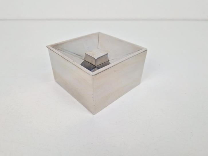 Jan des Bouvrie RVS Design Asbak vierkant voor Keltum, Huis en Inrichting, Woonaccessoires | Overige, Gebruikt, Ophalen of Verzenden