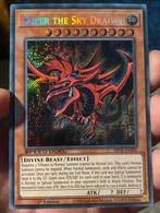 Yu-Gi-Oh! Slifer the Sky Dragon SBCB 1st Edition !, Ophalen of Verzenden, Zo goed als nieuw, Losse kaart, Foil