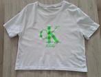Calvin Klein Jeans t-shirt, Maat 38/40 (M), Wit, Ophalen of Verzenden, Zo goed als nieuw