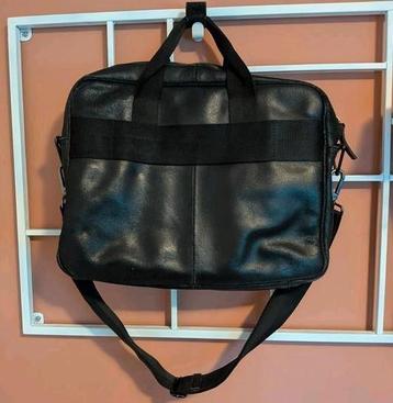 Leren Laptoptas - Zwart - heren/dames beschikbaar voor biedingen