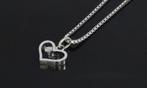 Hart diamant 14k gouden ketting hanger dames liefde, Sieraden, Tassen en Uiterlijk, Kettinghangers, Voordeelsieraden, Ophalen of Verzenden