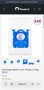 Philips S-Bag Stofzuigerzakken - 20 Stuks via Thuuis .nl, Witgoed en Apparatuur, Stofzuigers, Stofzak, Stofzuiger, Nieuw, Ophalen of Verzenden