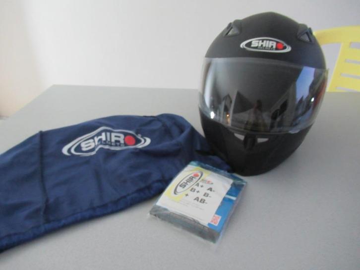 NIEUWE Shiro integraal helm SH-881Zwart Maat S 55 met tas., Motoren, Kleding | Motorhelmen, Integraalhelm, S, Overige merken, Nieuw met kaartje