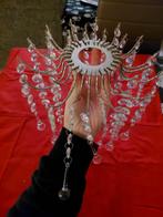 Vintage kroonluchter met kristallen, Ophalen, Gebruikt, Glas, Vintage