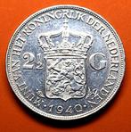 Rijksdaalder 1940 wilhelmina, Postzegels en Munten, Munten | Nederland, Zilver, 2½ gulden, Koningin Wilhelmina, Losse munt