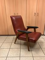 Vintage fauteuil met skai bekleding, Ophalen, Gebruikt, Minder dan 75 cm, 50 tot 75 cm
